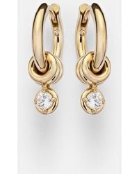 Spinelli Kilcollin - Zahra Micro 18Kt Hoop Earrings With Diamonds - Lyst