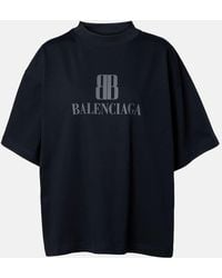 Balenciaga - Camiseta De Jersey De Algodon Con Logo - Lyst