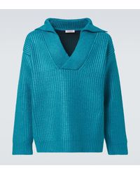Valentino - Ribbed-Knit Silk-Blend Sweater - Lyst