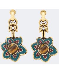 Etro - Embellished Floral Drop Earrings - Lyst