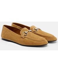Gucci - Jordaan Horsebit Suede Loafers - Lyst