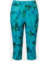 Ganni - Printed Capri Pants - Lyst