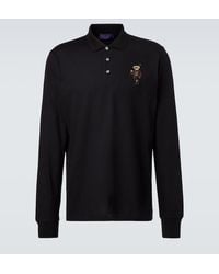 Ralph Lauren - Embroidered Cotton And Cashmere Polo Shirt - Lyst