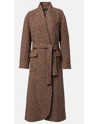 Brunello Cucinelli - Abrigo De Lana Y Cachemir Con Cinturon - Lyst