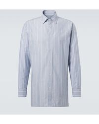 Maison Margiela - Striped Cotton Poplin Shirt - Lyst