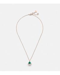 BVLGARI - Divas' Dream 18Kt Rose Necklace With Diamonds And Malachite - Lyst
