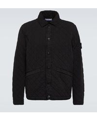 Stone Island - Compass Quilted Cotton-blend Jacket - Lyst
