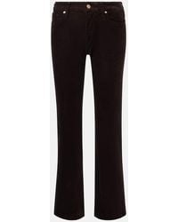 7 For All Mankind - Calie Straight Mid-Rise Flared Jeans - Lyst