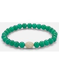 Sydney Evan - 14Kt Bracelet With Onyx And Diamonds - Lyst