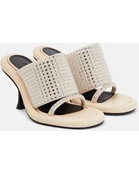 JW Anderson - Bumper Tube Embellished Leather Sandals - Lyst