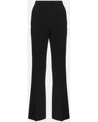 TOTEME - High-Rise Pleated Crepe Flared Pants - Lyst