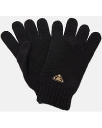 Prada - Virgin Wool Gloves - Lyst
