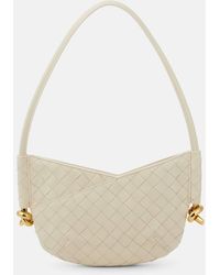 Bottega Veneta - Solstice Intrecciato Baby Leather Shoulder Bag - Lyst