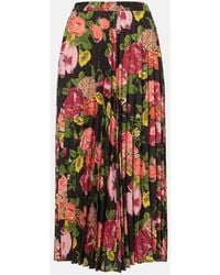 Junya Watanabe - Gonna Midi Con Stampa Floreale - Lyst