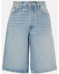 RE/DONE - Skater Denim Bermuda Shorts - Lyst