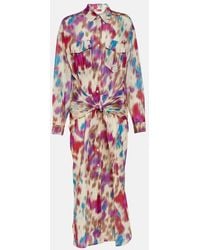 Isabel Marant - Nesly Printed Cotton Shirt Dress - Lyst