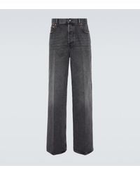Valentino - High-Rise Wide-Leg Jeans - Lyst