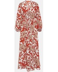 La DoubleJ - Camerino Silk Crepe De Chine Maxi Dress - Lyst
