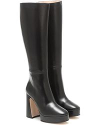 gucci leather knee high boots