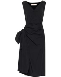 Marni Abito midi in cotone - Nero