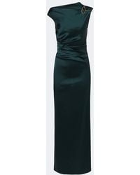 Max Mara - Elegante Ruched Embellished Satin Cocktail Dress - Lyst