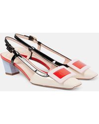 Roger Vivier - Belle Vivier 45 Patent Leather Slingback Pumps - Lyst