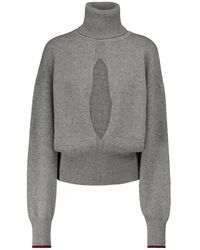 Victoria Beckham - Cutout Cashmere-blend Knit Sweater - Lyst