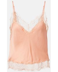 Poupette - Top Lencero Zely De Saten Con Encaje - Lyst