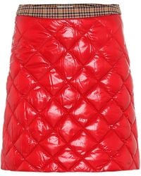Moncler Quilted Mini Skirt - Red