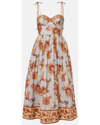 Zimmermann - Robe Aster En Coton A Motif Cachemire - Lyst