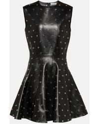 Alaïa - Studded A-Line Leather Minidress - Lyst