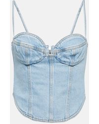 Magda Butrym - Bustier En Denim - Lyst