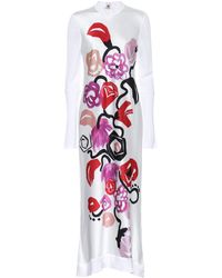 Marni Maxikleid aus Satin - Weiß