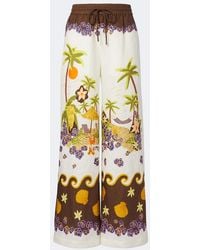 ALÉMAIS - Island Cove Printed Linen Wide-Leg Pants - Lyst