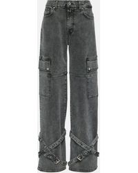 7 For All Mankind - X Chiara Biasi Belted Cargo Low-rise Cargo Jeans - Lyst