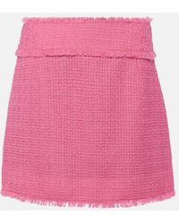 Dolce & Gabbana - Minigonna in tweed di misto lana - Lyst