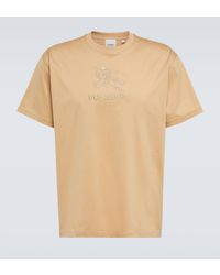 Burberry - T-shirt brode en coton - Lyst