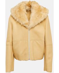 Jil Sander - Leather And Shearling Jacket - Lyst