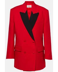 Valentino - Double-breasted Crepe Blazer - Lyst