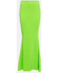 Norma Kamali - High-Rise-Maxirock Mit Pailletten - Lyst
