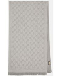 Gucci - Gg Wool Jacquard Scarf - Lyst