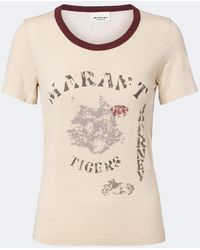 Isabel Marant - Kiliann Printed Linen T-Shirt - Lyst