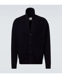 Allude - Ribbed-Knit Wool And Cashmere Cardigan - Lyst