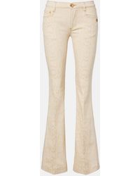 Roberto Cavalli - Snake-Print Flared Jeans - Lyst