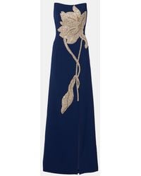 Costarellos - Fara Crystal-Embellished Crepe Gown - Lyst