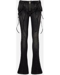 Blumarine - Low-Rise Slim-Fit Flared Jeans - Lyst
