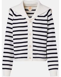 Jardin Des Orangers - Striped Wool And Cashmere Cardigan - Lyst