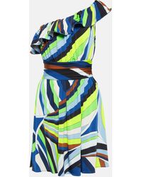 Emilio Pucci - Iride-print One-shoulder Mini Dress - Lyst