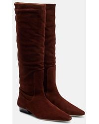 STAUD - Wally Suede Knee-High Boots - Lyst