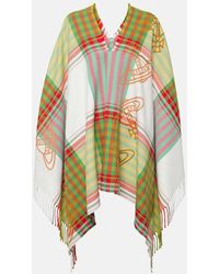 Vivienne Westwood - Combat Tartan Wool And Cotton Poncho - Lyst